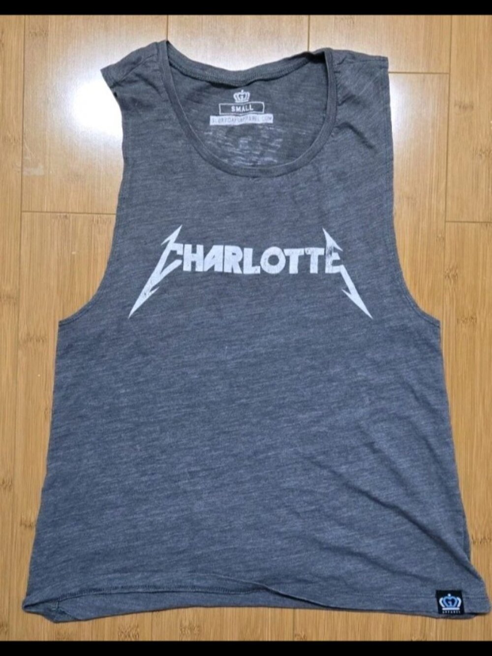 Women's "Charlotte" NC/Metallica Logo Funny Tanktop T-shirt Small - Glory Days